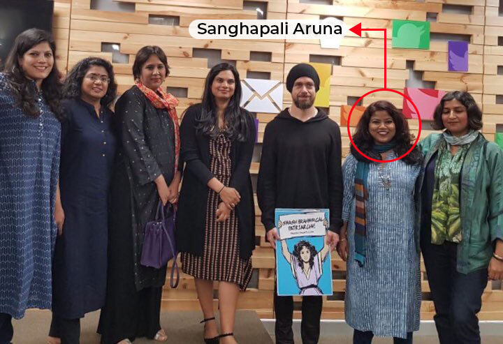 Aruna Sanghapali with Jack Dorsey